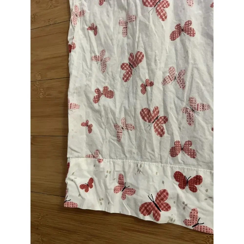 Pillowfort kids' butterfly Flat sheet Pink Twin Size 100% Cotton